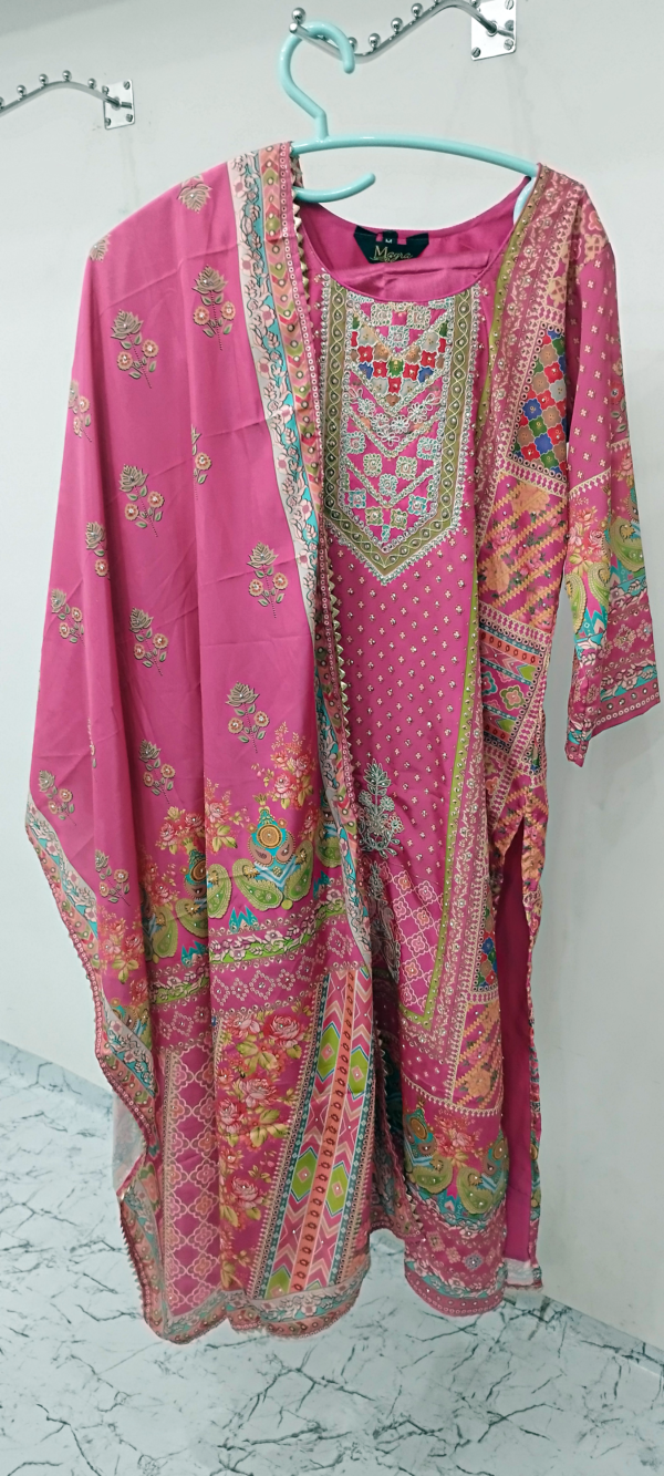 Luxury Printed & Embroidered Suit