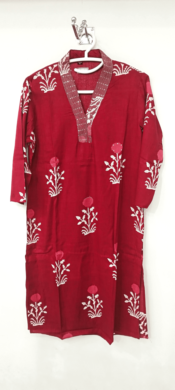 Embroidered Cotton Kurti
