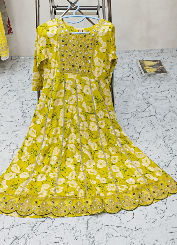 Anarkali Gown with Embroidered Detailing