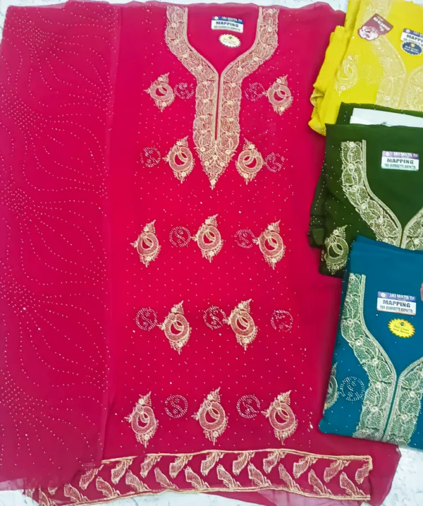 Embroidered Chiffon Suit