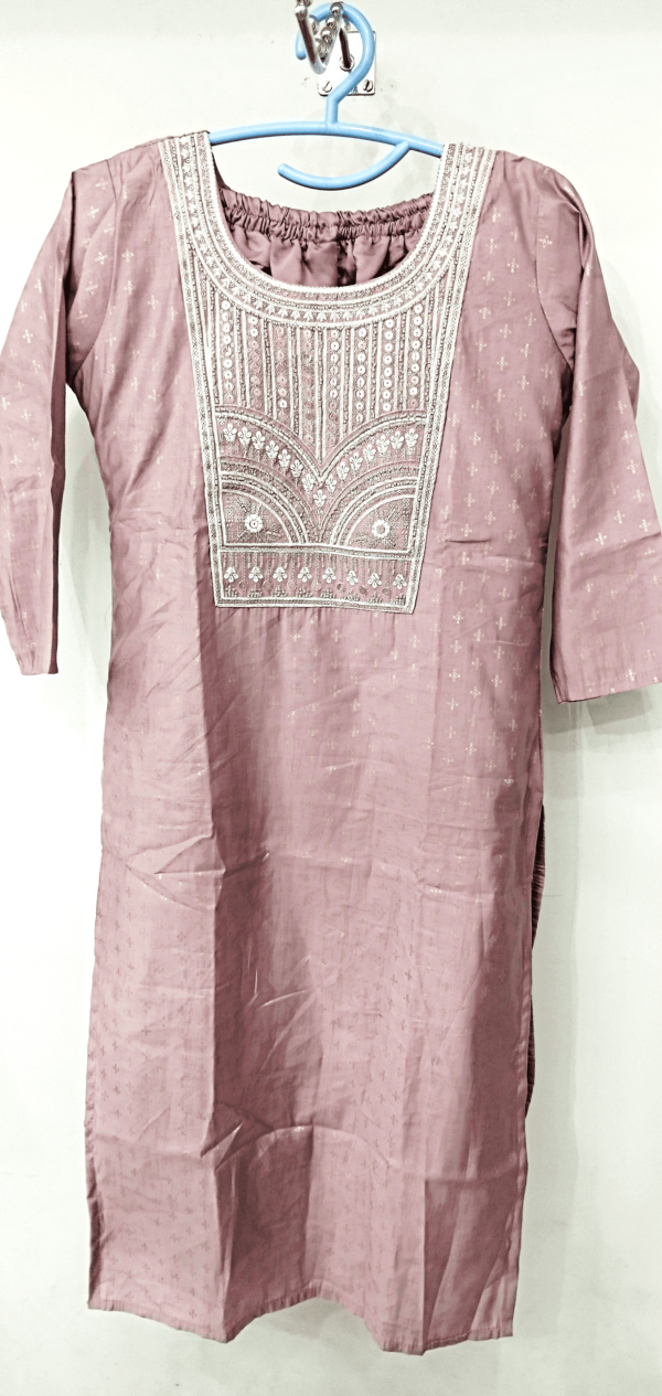 Chikankari Embroidered Cotton Kurti