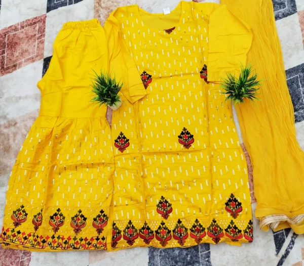 Sharara, Kurti & Dupatta