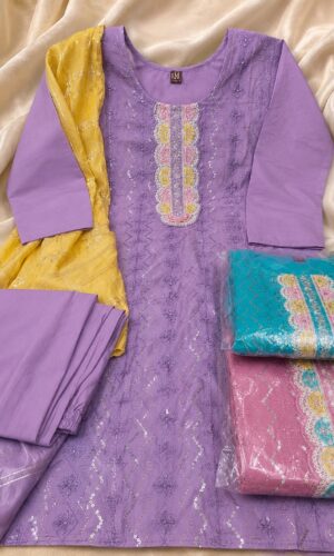 Chanderi Fabric | 3pc Ladies Suit – Design 191 | Stitched | Kohinoor Shop