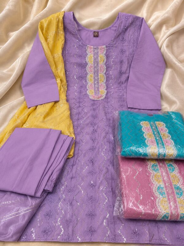 Chanderi Fabric | 3pc Ladies Suit – Design 191 | Stitched | Kohinoor Shop