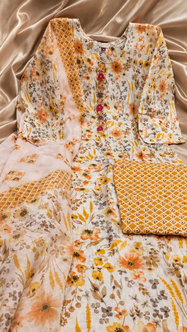 Chanderi Fabric | 3pc Ladies Suit – Design 152 | Stitched | Kohinoor Shop