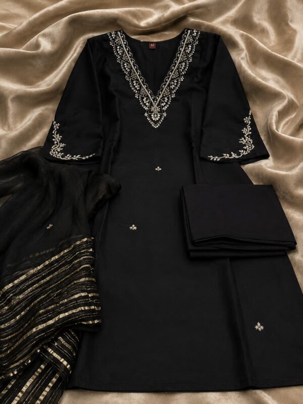 Chanderi Fabric | 3pc Ladies Suit – Design 189 | Stitched | Kohinoor Shop