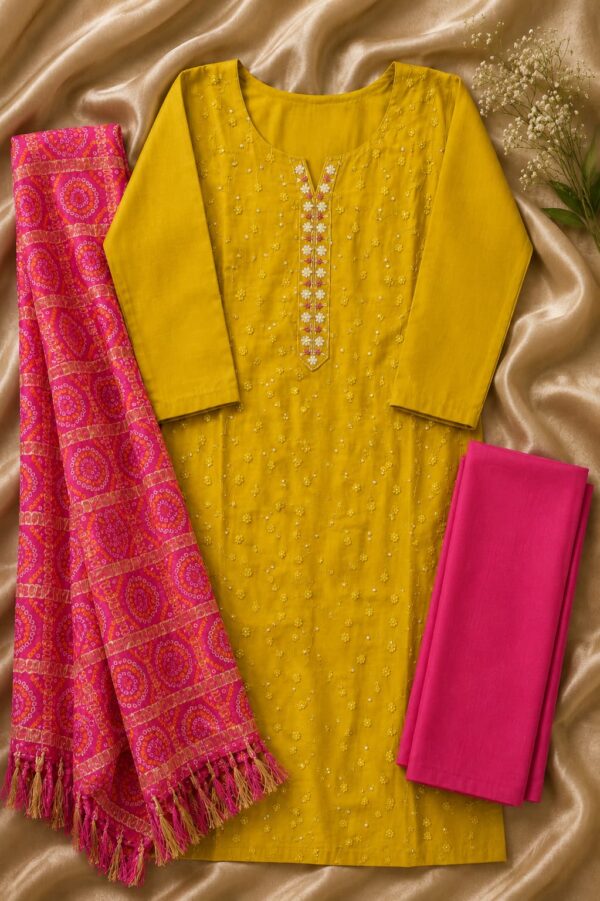 Embroidery Work Ladies Suit – Design 060 | Stitched | Kohinoor Shop