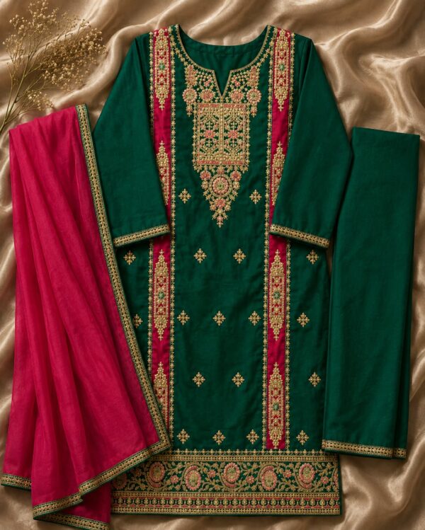Embroidery Work Ladies Suit – Design 065 | Stitched | Kohinoor Shop