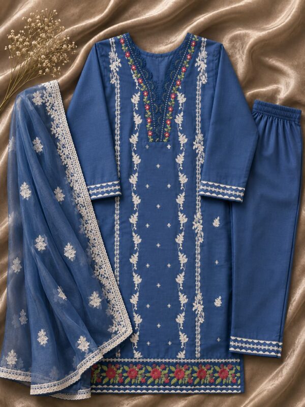 Embroidery Work Ladies Suit – Design 061 | Stitched | Kohinoor Shop