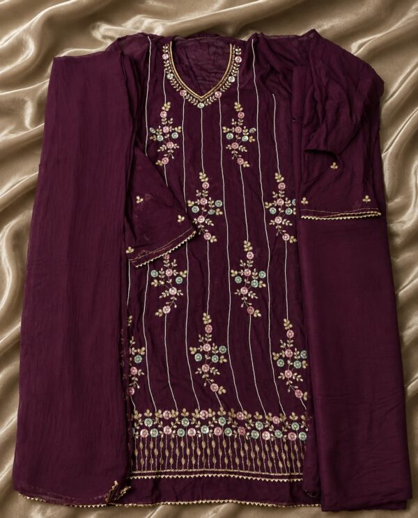 Hand Work Suit Material – Design 425 | Unstitched | Kohinoor Shop